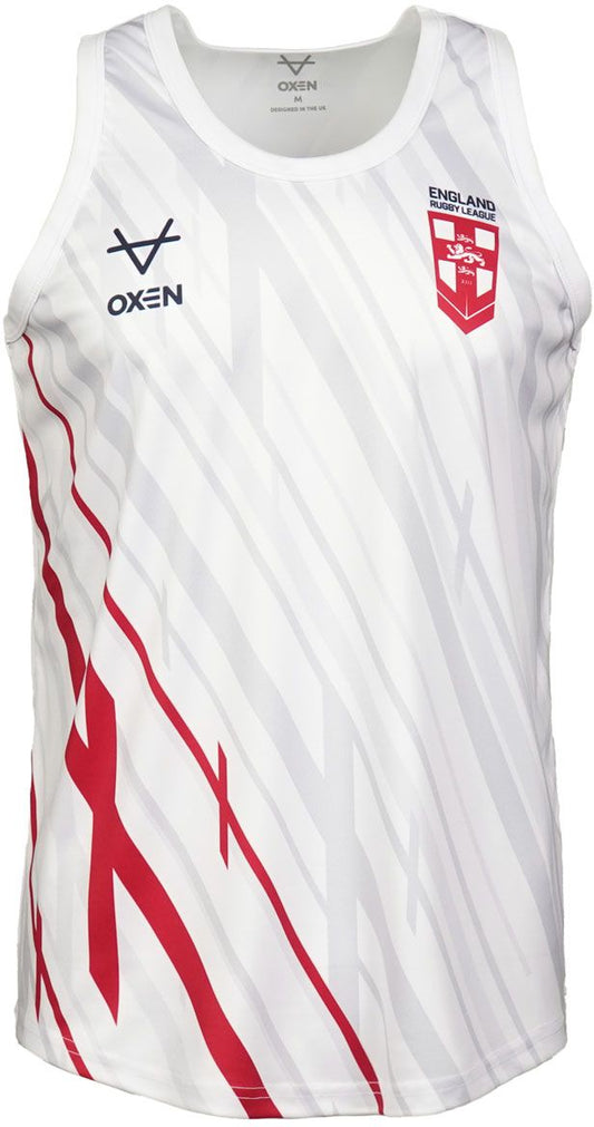 England 2026 Rugby League World Cup Mens White Captains Run Warm Up Singlet