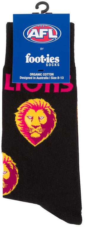 Brisbane Lions AFL Mascot Organic Cotton Socks