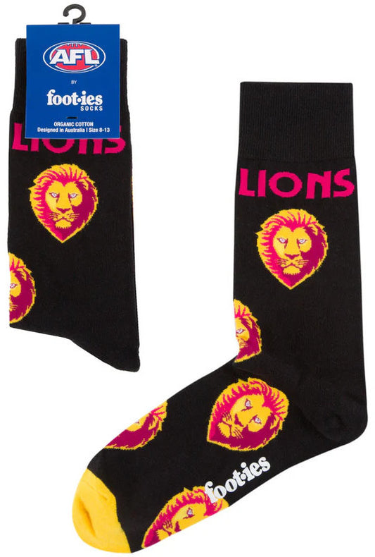 Brisbane Lions AFL Mascot Organic Cotton Socks