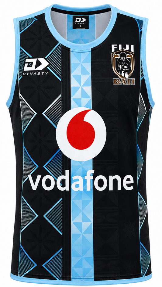 Fiji Bati 2026 RLWC Mens Black Training Singlet