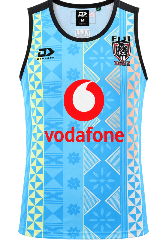Fiji Bati 2026 RLWC Mens Cyan Training Singlet