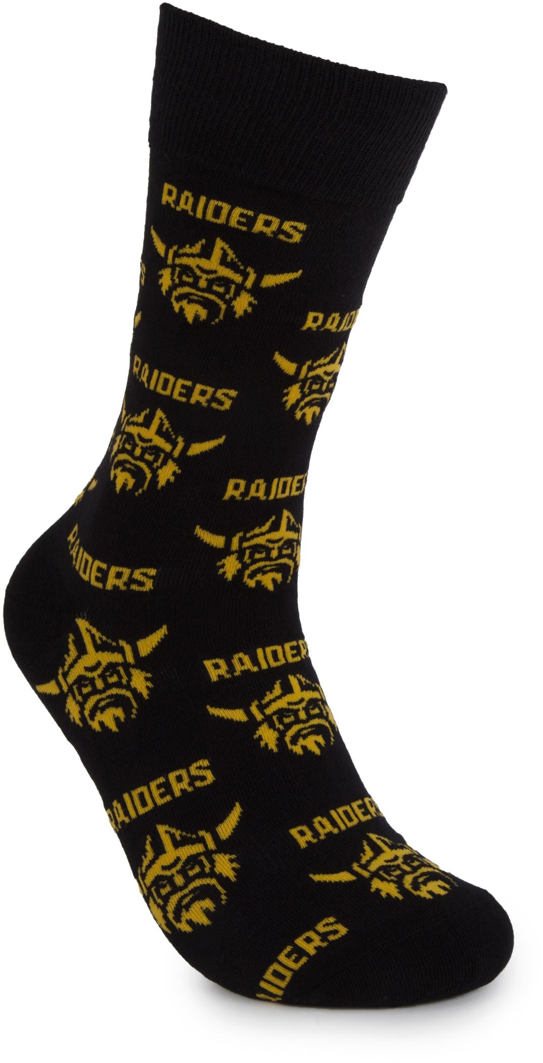 Canberra Raiders 2026 NRL Mens 8-13 Black Cotton Crew Sock