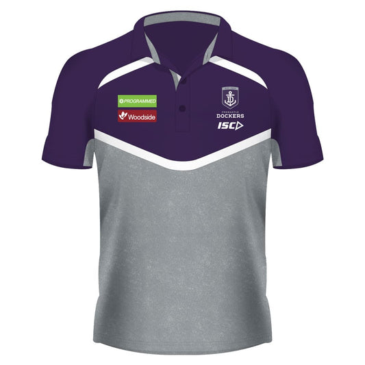 Fremantle Dockers AFL ISC Light Marle Polo Shirt