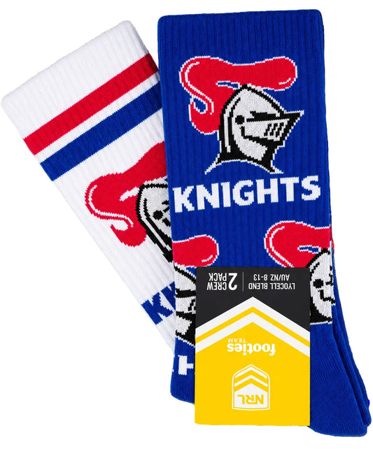 Newcastle Knights NRL Logos Sneaker Socks 2 Pack