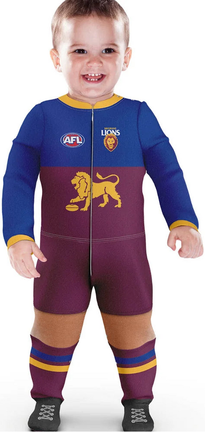 Brisbane Lions AFL Toddler Zip Footysuit