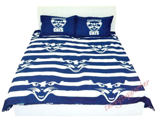 Geelong Cats AFL Queen Quilt Cover Set