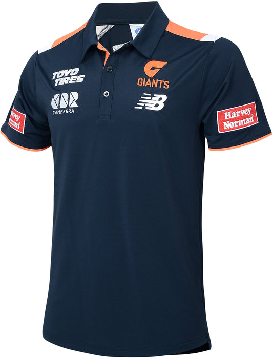 GWS Giants 2026 AFL Mens Players Media Polo Shirt
