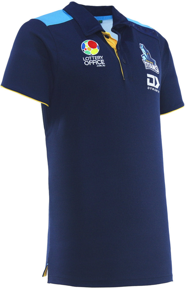 Gold Coast Titans 2026 NRL Mens Navy Media Polo Shirt *PRESALE*