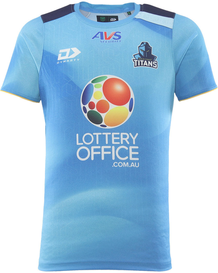 Gold Coast Titans 2026 NRL Mens Cyan Training Shirt *PRESALE*