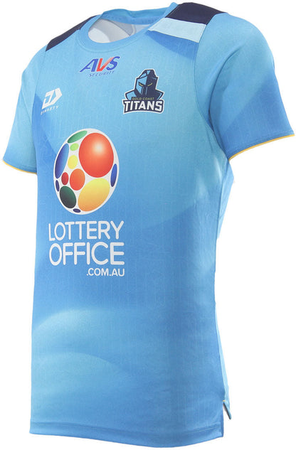 Gold Coast Titans 2026 NRL Mens Cyan Training Shirt *PRESALE*