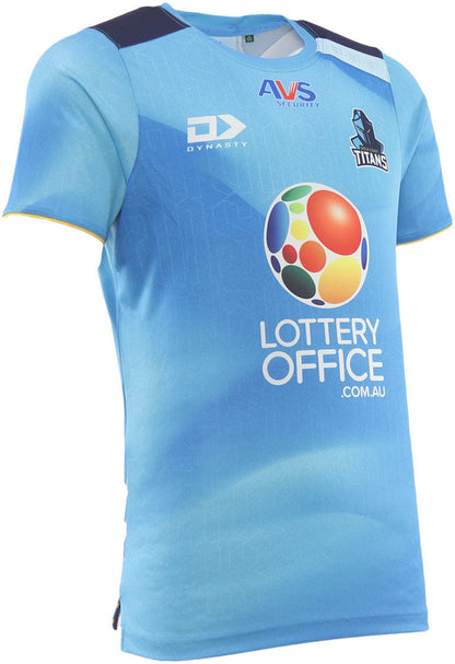 Gold Coast Titans 2026 NRL Mens Cyan Training Shirt *PRESALE*