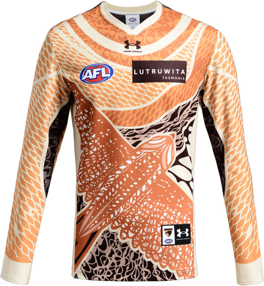 Hawthorn Hawks 2026 AFL Mens Long Sleeve Indigenous Guernsey