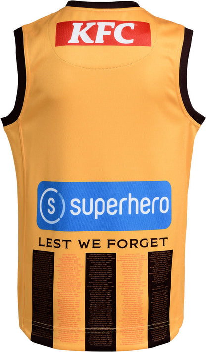 Hawthorn Hawks 2026 AFL Mens Anzac Guernsey
