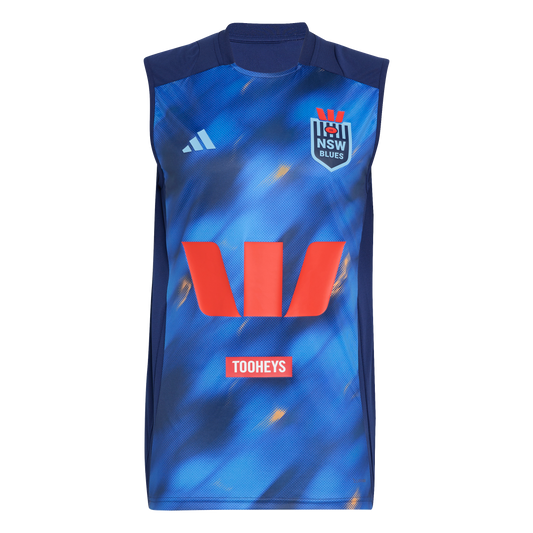 NSW Blues 2026 State of Origin Mens Dark Blue Training Singlet