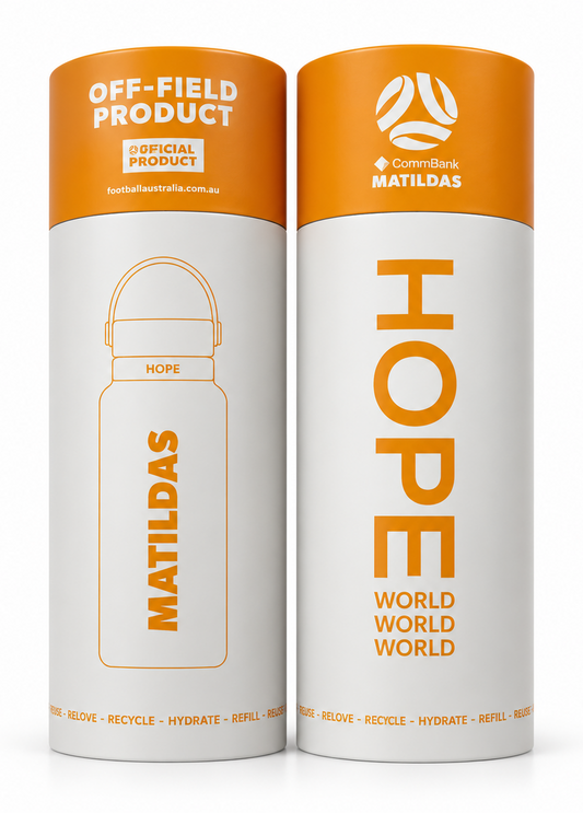 Australian Matildas 2026 White 750ml Insulated Stainless Steel Drink Bottle