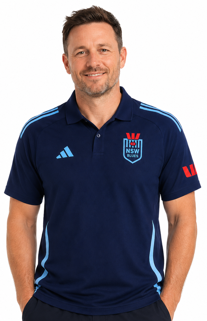 NSW Blues 2026 State of Origin Mens Dark Blue Polo Shirt
