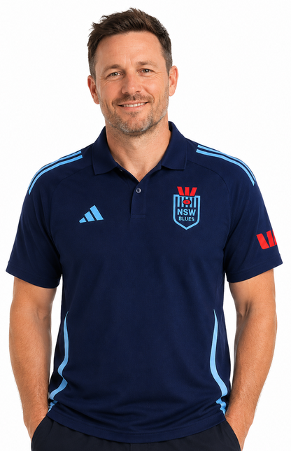 NSW Blues 2026 State of Origin Mens Dark Blue Polo Shirt