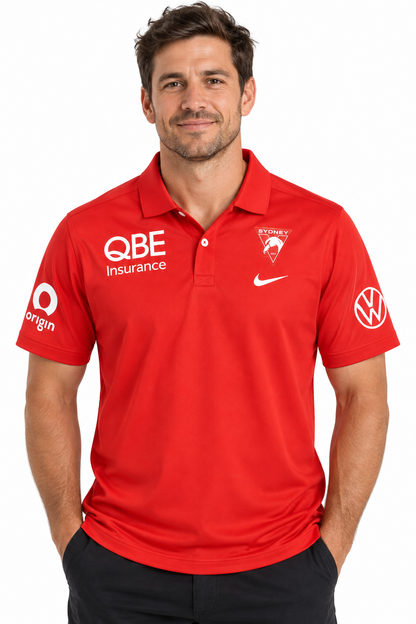 Sydney Swans 2026 AFL Mens Players Polo Shirt