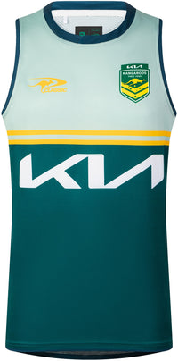 Australian Kangaroos 2026 RLWC Mens Sage Training Singlet