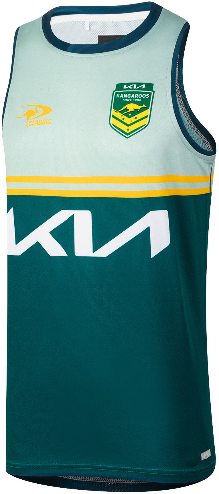 Australian Kangaroos 2026 RLWC Mens Sage Training Singlet