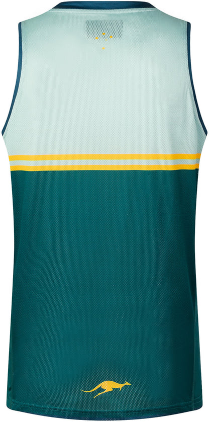 Australian Kangaroos 2026 RLWC Mens Sage Training Singlet