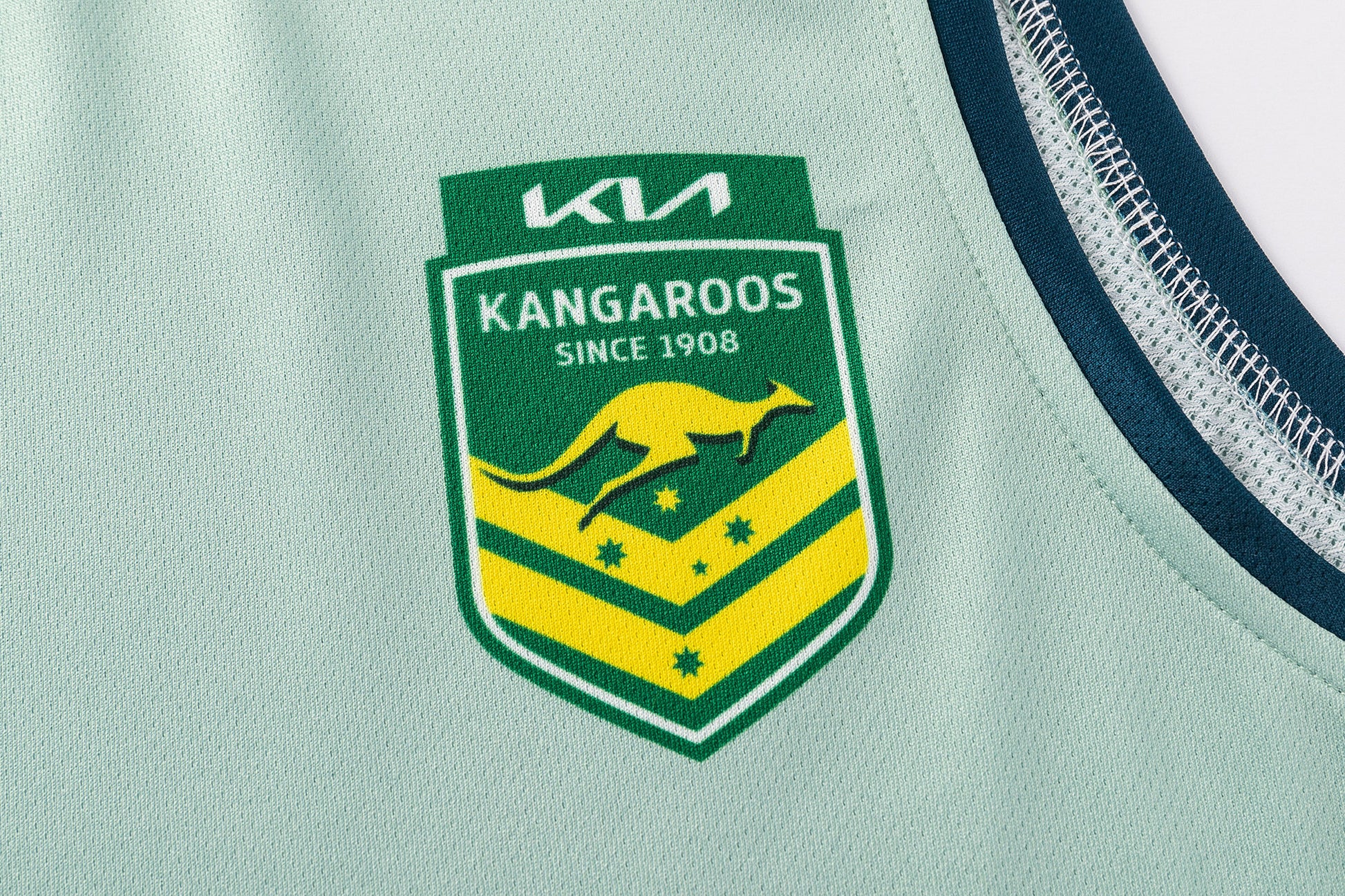 Australian Kangaroos 2026 RLWC Mens Sage Training Singlet