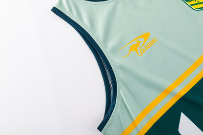 Australian Kangaroos 2026 RLWC Mens Sage Training Singlet