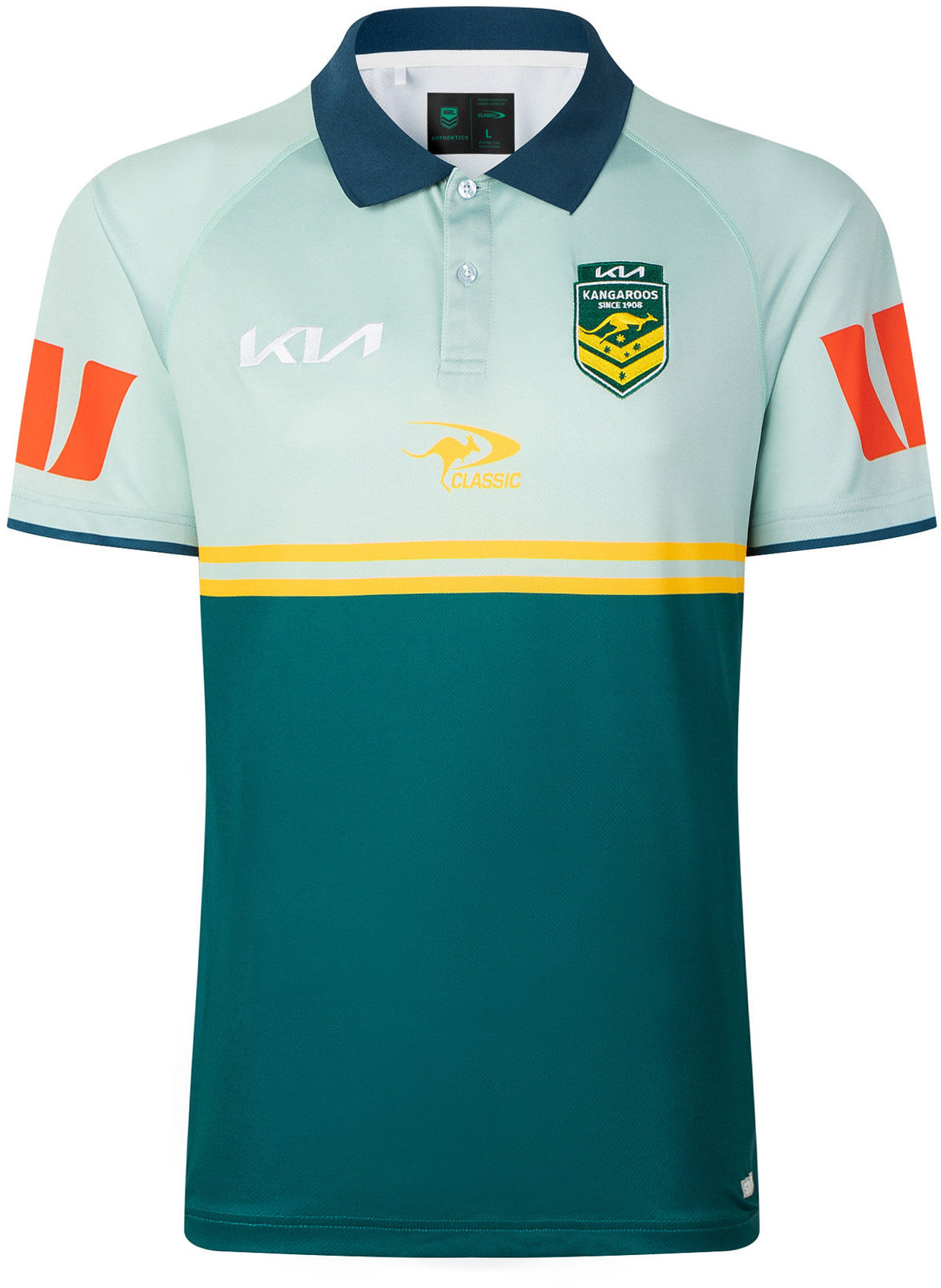 Australian Kangaroos 2026 RLWC Mens Sage Team Polo Shirt