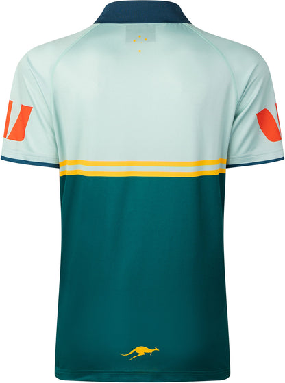 Australian Kangaroos 2026 RLWC Mens Sage Team Polo Shirt