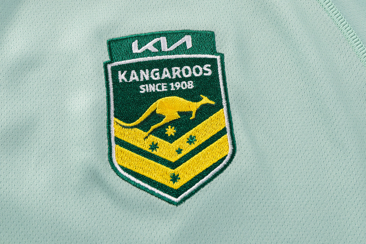 Australian Kangaroos 2026 RLWC Mens Sage Team Polo Shirt