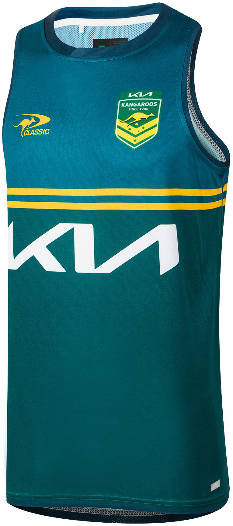 Australian Kangaroos 2026 RLWC Mens Dark Green Training Singlet