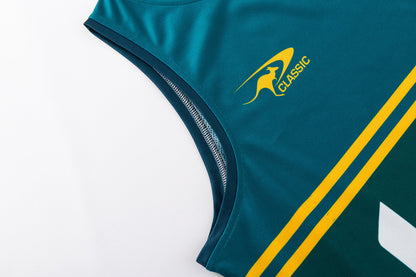 Australian Kangaroos 2026 RLWC Mens Dark Green Training Singlet