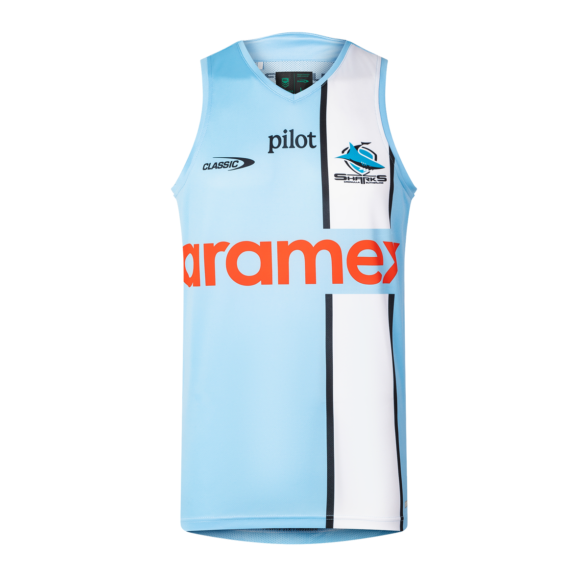Cronulla Sharks 2026 NRL Kids Sky Training Singlet