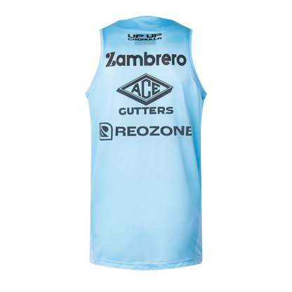 Cronulla Sharks 2026 NRL Kids Sky Training Singlet