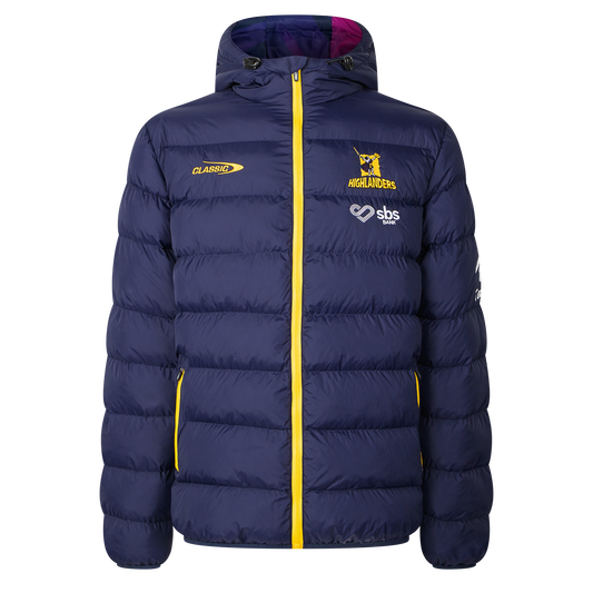Otago Highlanders 2025 Rugby Union Mens Puffer Jacket