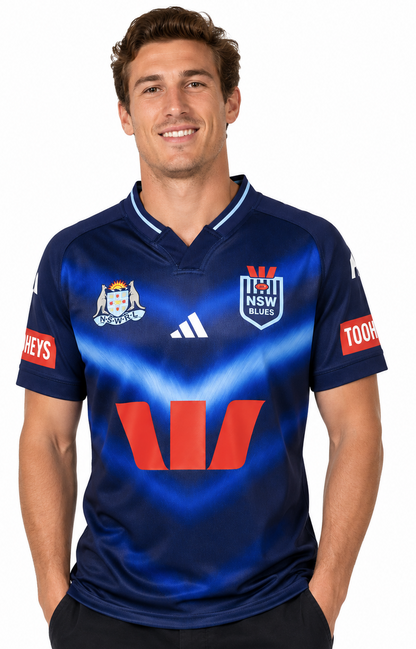 NSW Blues State of Origin Mens Captains Run Jersey