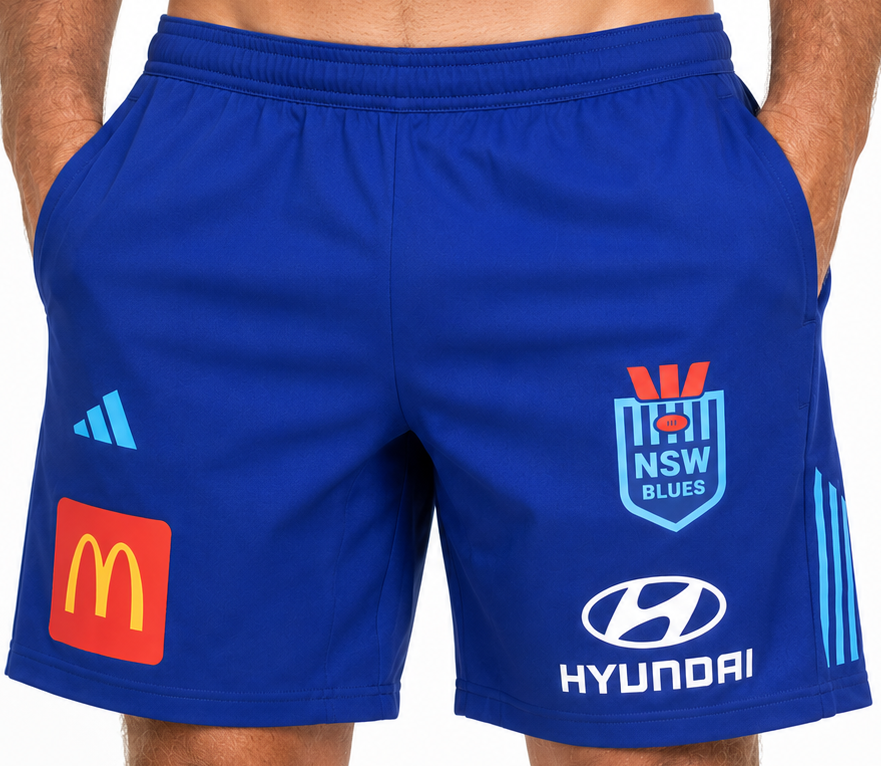 NSW Blues 2026 State of Origin Mens Gym Shorts