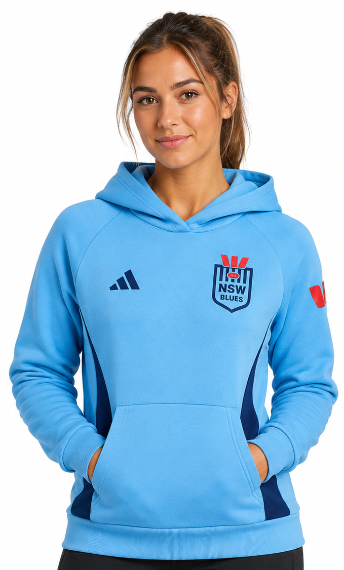 NSW Blues 2026 State of Origin Ladies Light Blue Training Hoodie