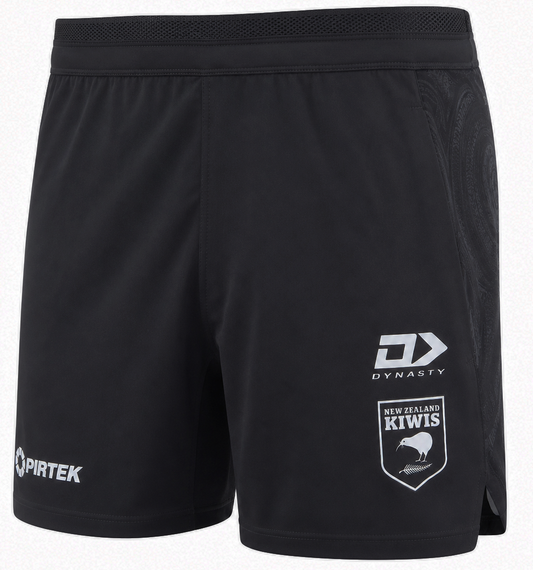 New Zealand Kiwis 2026 RLWC Mens Black Gym Shorts