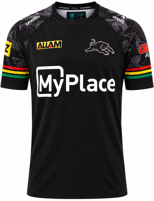 Penrith Panthers NRL Mens Black Training Shirt