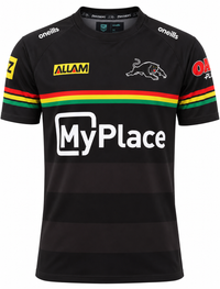 Penrith Panthers 2025 NRL Mens Black Training Shirt