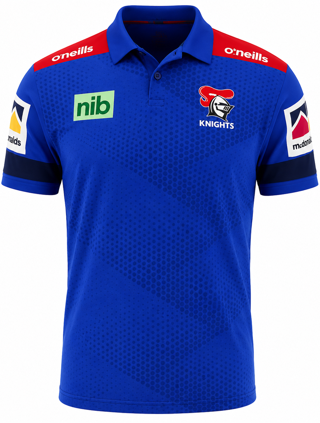 Newcastle Knights NRL Mens Royal Media Polo Shirt