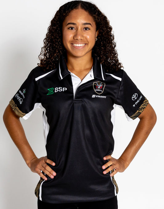 PNG Chiefs 2027 NRL Ladies Foundation Dark Media Polo Shirt