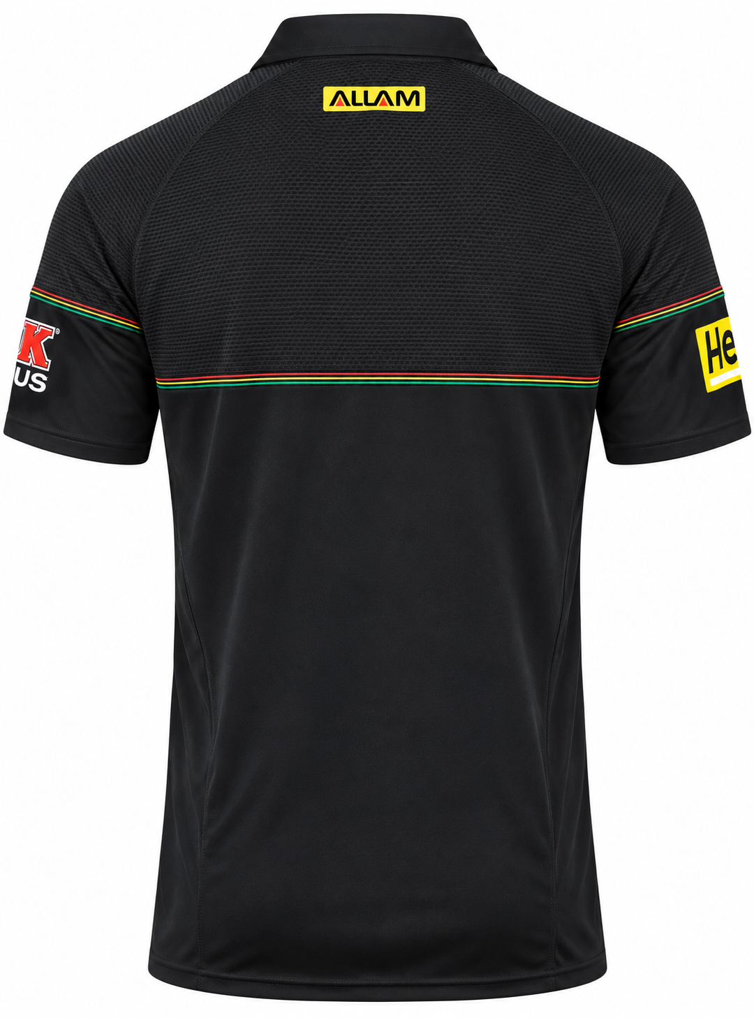 Penrith Panthers 2025 NRL Mens Black Media Polo Shirt