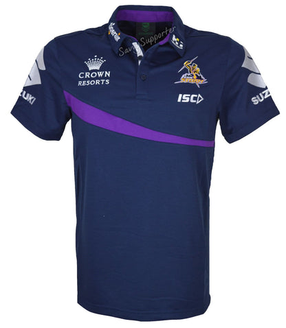 Melbourne Storm NRL Ladies Navy Media Polo Shirt