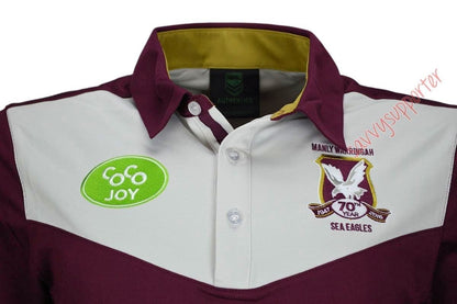 Manly Sea Eagles NRL Mens Players Polo Shirt
