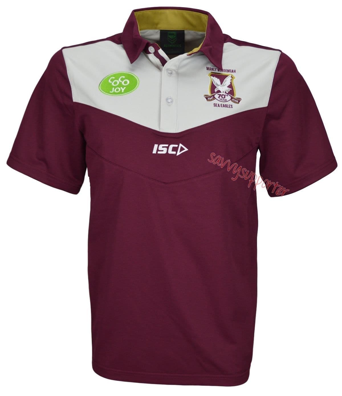 Manly Sea Eagles NRL Mens Players Polo Shirt
