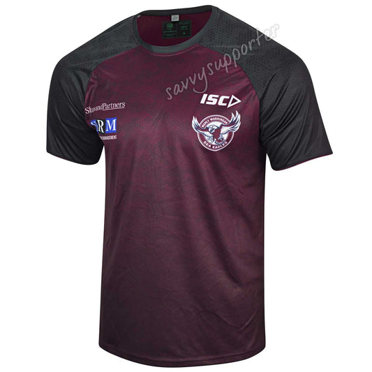 Manly Sea Eagles NRL Mens Dark Scarlett Training Shirt