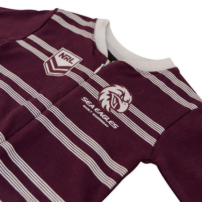 Manly Sea Eagles  NRL Toddler Zip Footysuit *new logo*
