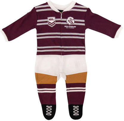 Manly Sea Eagles  NRL Toddler Zip Footysuit *new logo*